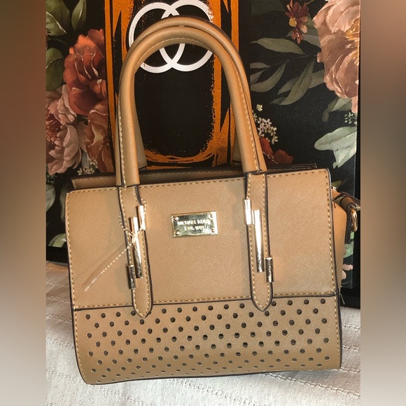 Michael Kors Handbags - Michael Kors Tan Handbag with Perforated Design